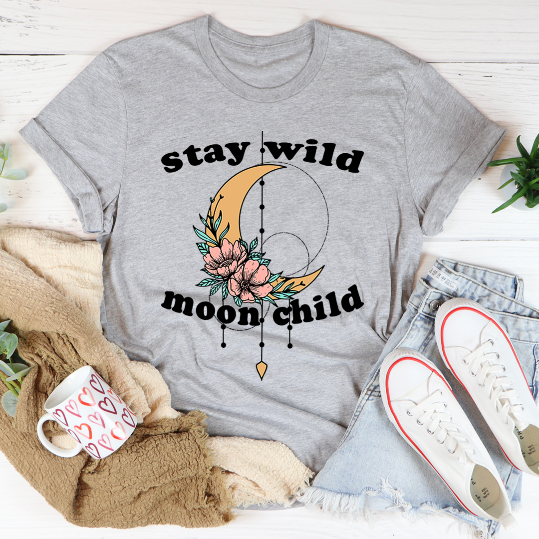 Stay Wild Moon Child Boho T-Shirt - Renee Lane Company