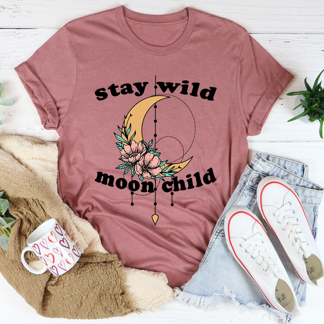 Stay Wild Moon Child Boho T-Shirt - Renee Lane Company