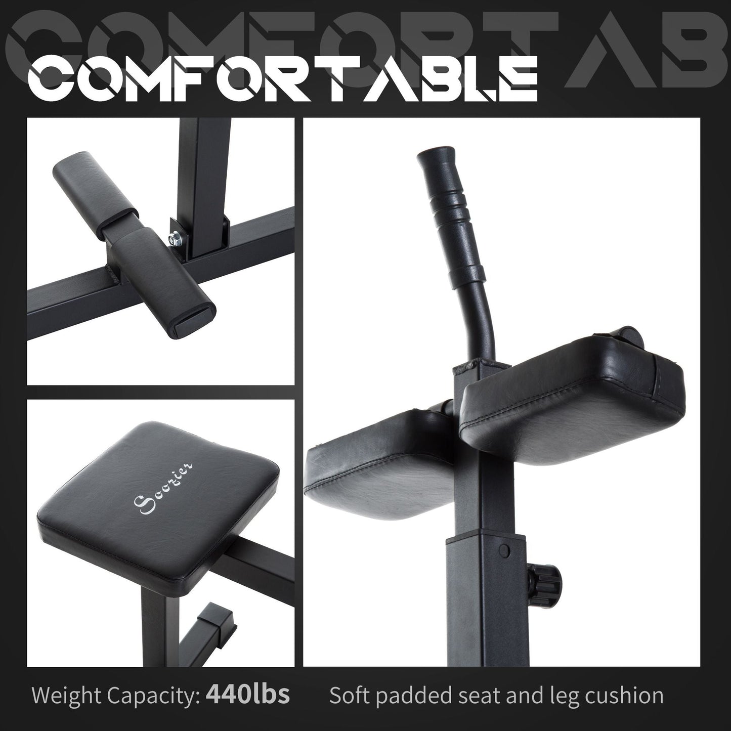 Steel Seated Calf Raise Machine Adjustable Leg Press Strength Training Gym Black - Renee Lane Company
