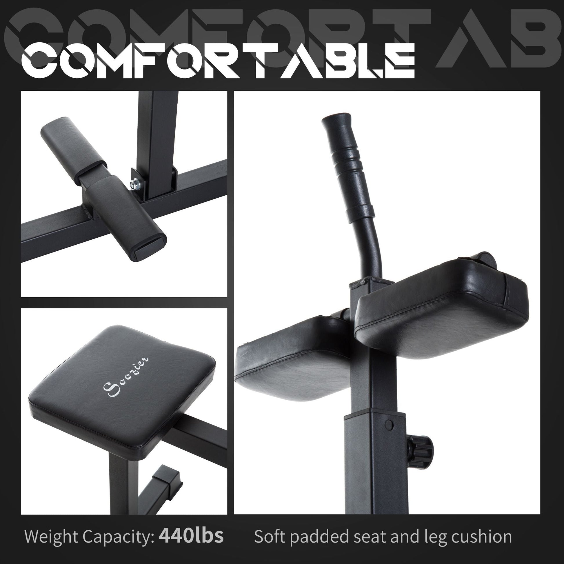 Steel Seated Calf Raise Machine Adjustable Leg Press Strength Training Gym Black - Renee Lane Company
