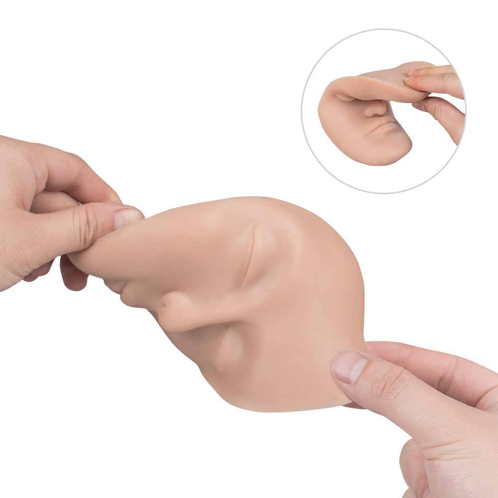 Stereoscopic Full Face Silicone Tattoo Practice Skin Microblading Mannequin Heads for Permanent Makeup Brows Nose Lips Eyes Line - Renee Lane Company