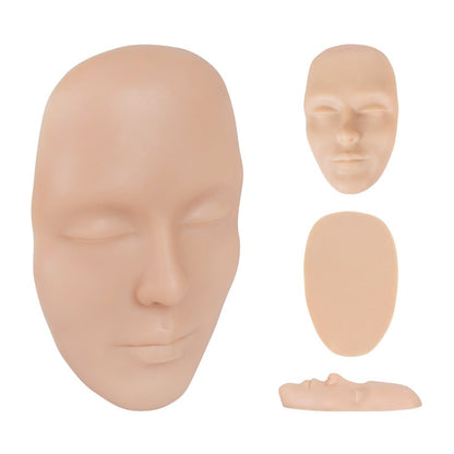 Stereoscopic Full Face Silicone Tattoo Practice Skin Microblading Mannequin Heads for Permanent Makeup Brows Nose Lips Eyes Line - Renee Lane Company