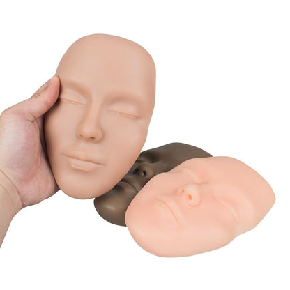 Stereoscopic Full Face Silicone Tattoo Practice Skin Microblading Mannequin Heads for Permanent Makeup Brows Nose Lips Eyes Line - Renee Lane Company