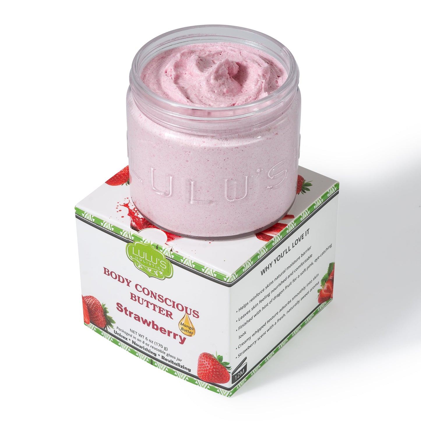 Strawberry & Dragon Fruit Whipped Mango Body Butter – Non-Greasy Glow & Soft Exfoliation - Renee Lane Company