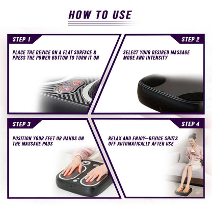 Stress & Pain Relief Foot Massager w/Heat- Deep Tissue, Circulation & Relaxing - Renee Lane Company