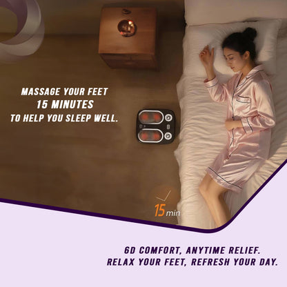 Stress & Pain Relief Foot Massager w/Heat- Deep Tissue, Circulation & Relaxing - Renee Lane Company