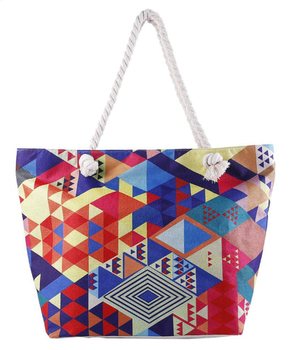 Summer Bag Bohemian Multifunctional Waterproof Beach Bag Swimsuit Storage Wash Bag Portable Women's Tote Bag With Zipper - Renee Lane Company