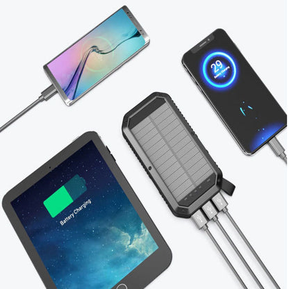 Sun Chaser Mini Solar Powered Wireless Phone Charger 10; 000 mAh With LED Flood Light - Renee Lane Company
