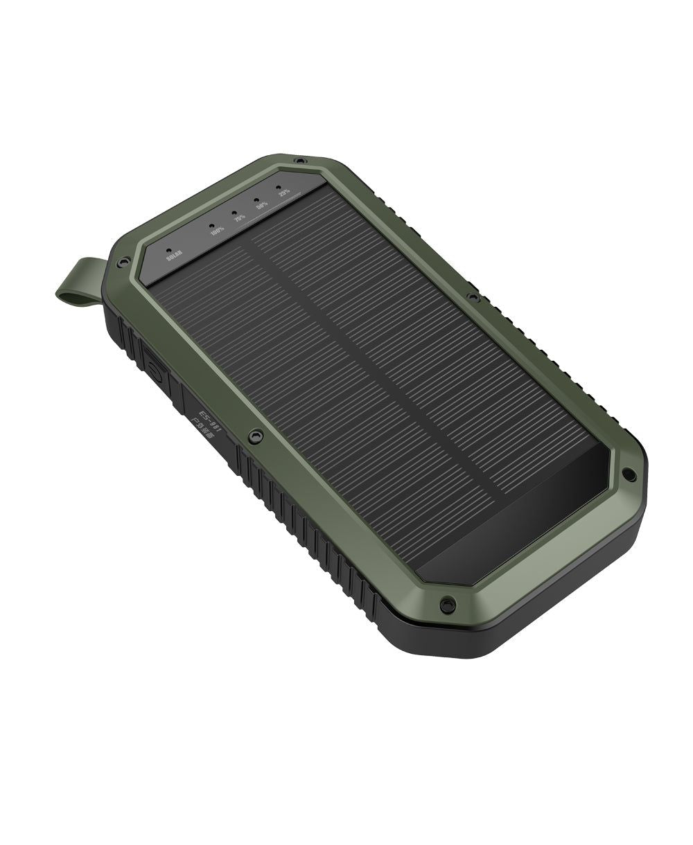 Sun Chaser Mini Solar Powered Wireless Phone Charger 10; 000 mAh With LED Flood Light - Renee Lane Company