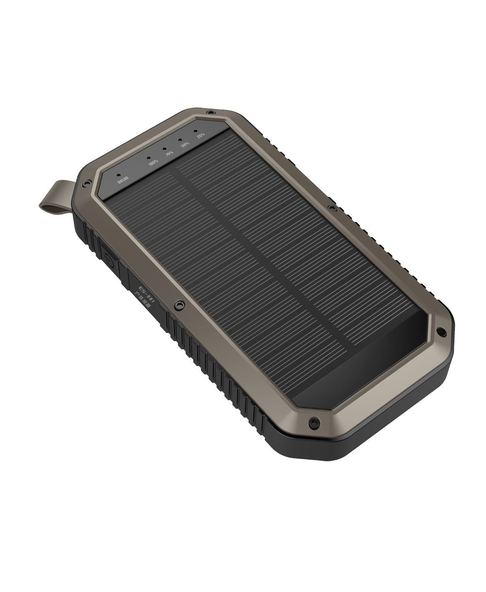 Sun Chaser Mini Solar Powered Wireless Phone Charger 10; 000 mAh With LED Flood Light - Renee Lane Company