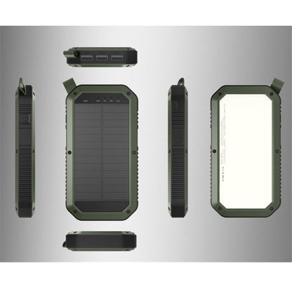 Sun Chaser Mini Solar Powered Wireless Phone Charger 10; 000 mAh With LED Flood Light - Renee Lane Company