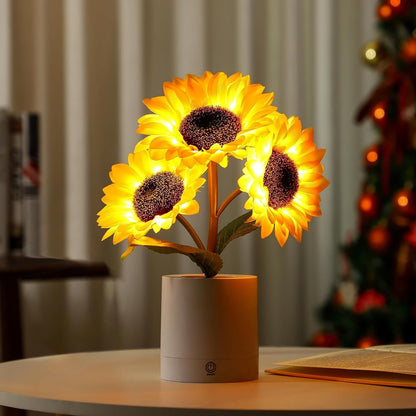 Sunflower Flower Lamp Gifts for Birthday Valentines Mothers Day Gifts for Women Mom Grandma Girlfriend Friend Wife Anniversary Birthday, Bedroom Bar Coffee Shop Sunflower Light Lamp Decor - Renee Lane Company