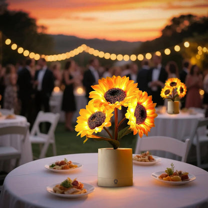 Sunflower Flower Lamp Gifts for Birthday Valentines Mothers Day Gifts for Women Mom Grandma Girlfriend Friend Wife Anniversary Birthday, Bedroom Bar Coffee Shop Sunflower Light Lamp Decor - Renee Lane Company