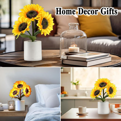 Sunflower Flower Lamp Gifts for Birthday Valentines Mothers Day Gifts for Women Mom Grandma Girlfriend Friend Wife Anniversary Birthday, Bedroom Bar Coffee Shop Sunflower Light Lamp Decor - Renee Lane Company