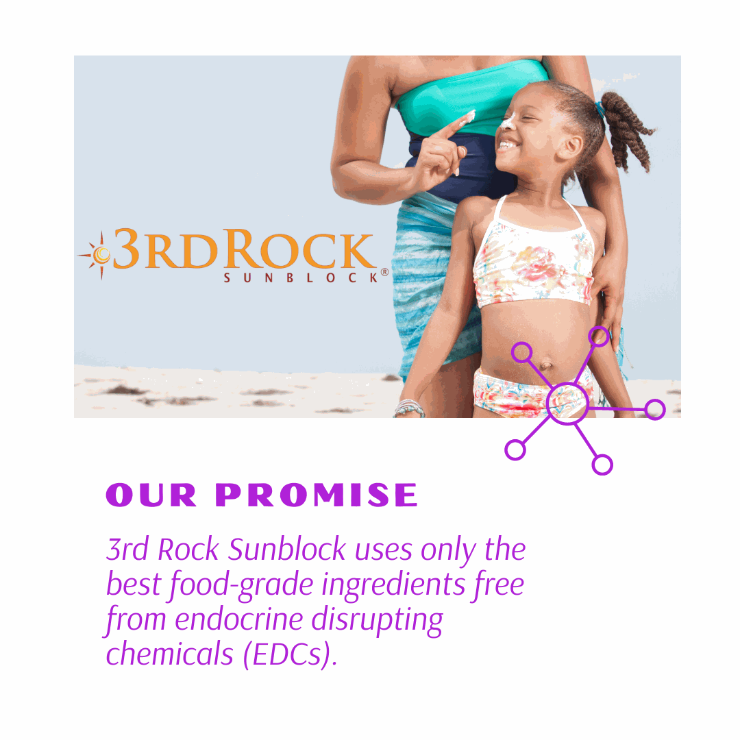 Infant sunscreen bottle with child application promise text on packaging.