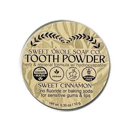 Sweet Cinnamon Tooth Powder with Hydroxyapatite for Enamel Strength - Renee Lane Company