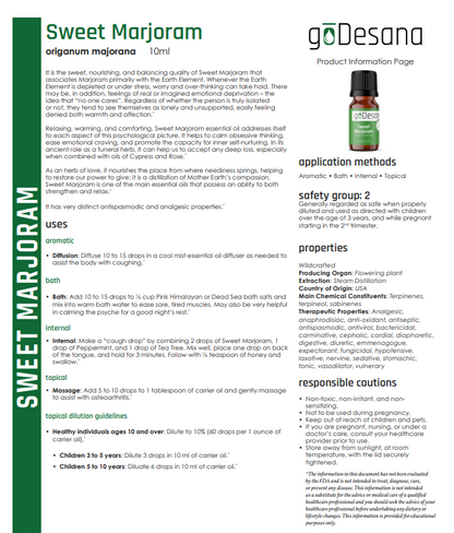 Sweet Marjoram Relaxing Essential Oil - Renee Lane Company