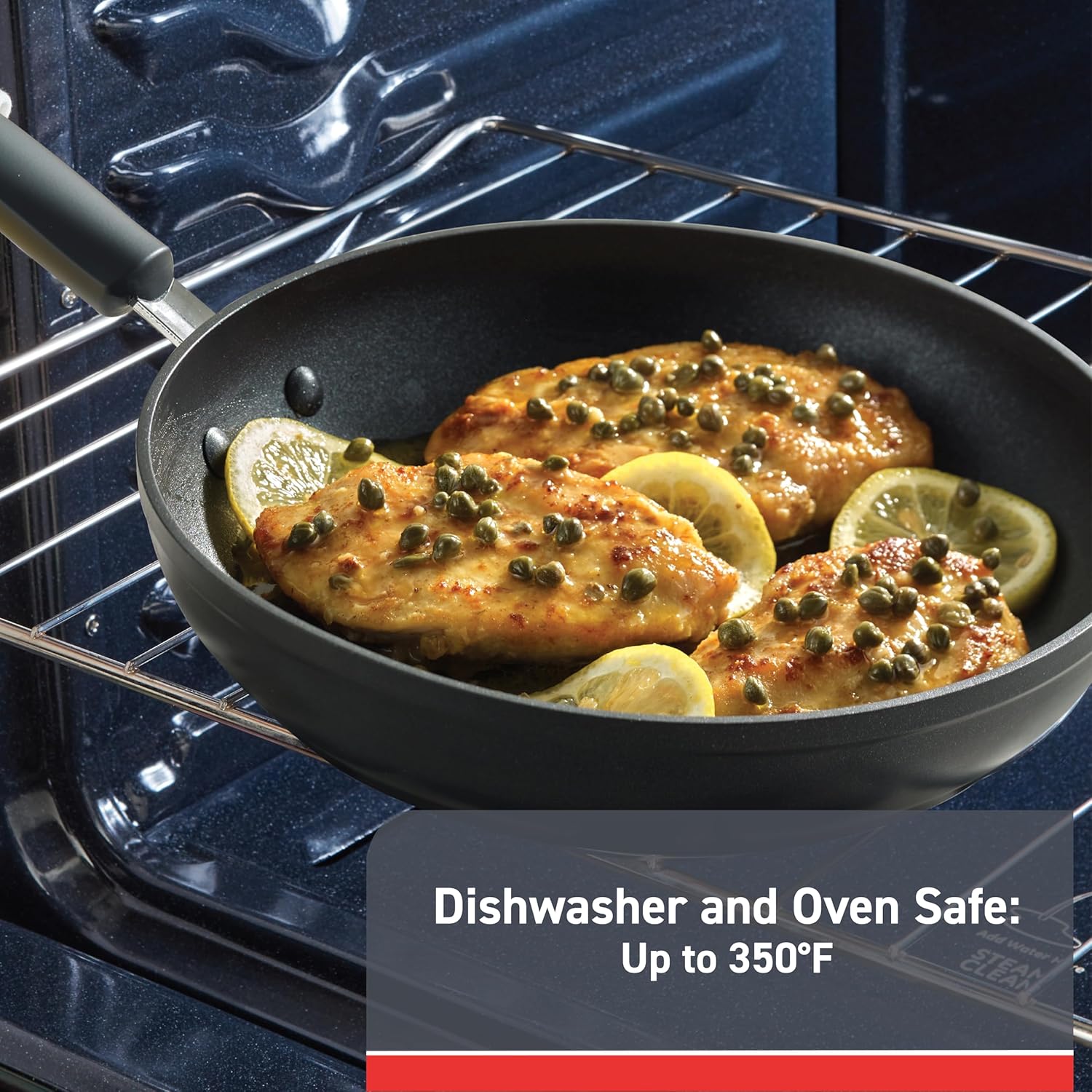 T-fal C4610263 Titanium Advanced Nonstick Thermo-Spot Heat Indicator Dishwasher Safe Cookware Fry Pan, 8-Inch, Black - Renee Lane Company