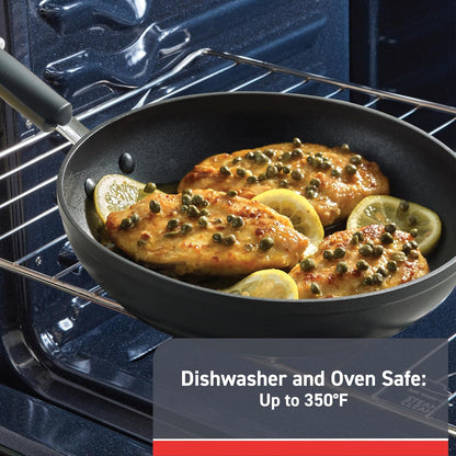 T-fal C4610263 Titanium Advanced Nonstick Thermo-Spot Heat Indicator Dishwasher Safe Cookware Fry Pan, 8-Inch, Black - Renee Lane Company