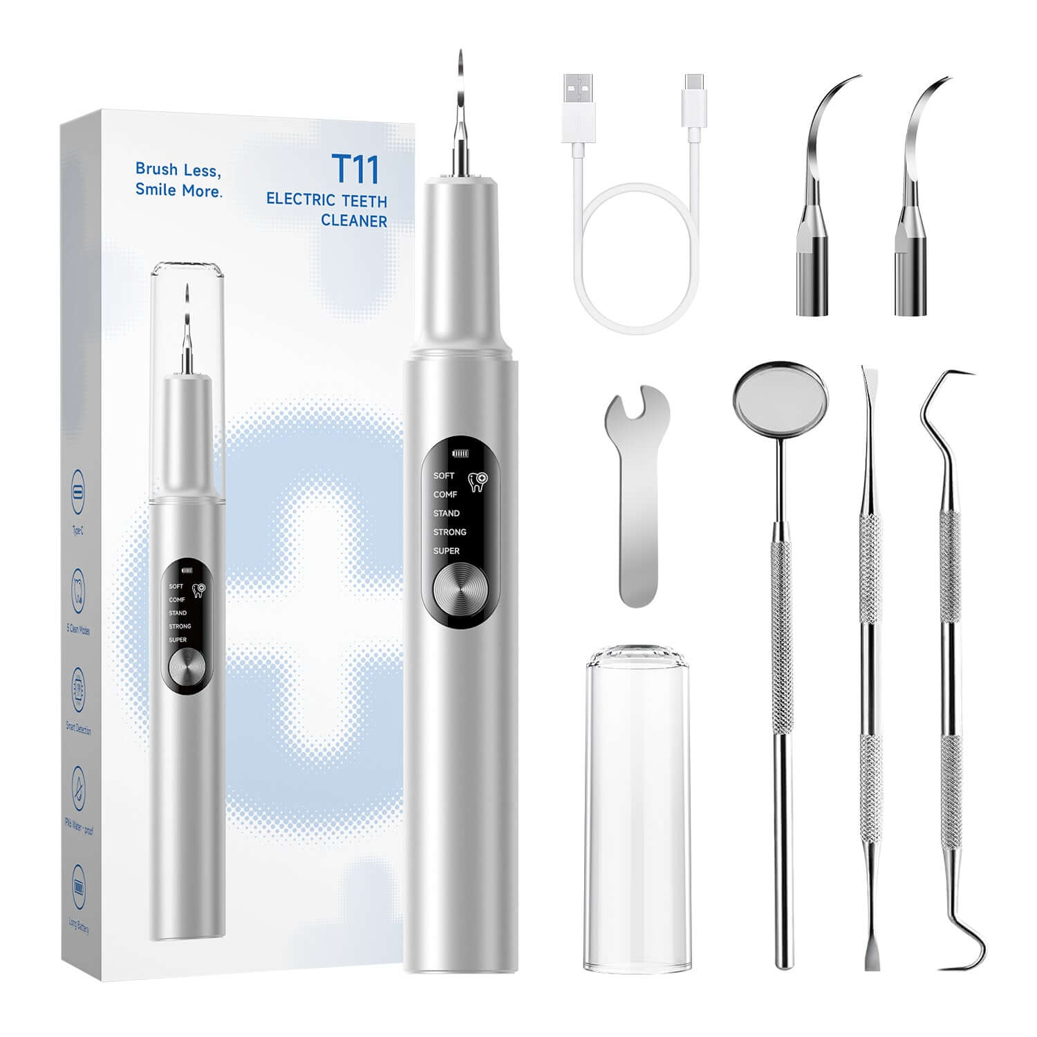 T11 Ultrasonic Teeth Cleaner for Plaque & Tartar Removal - Renee Lane Company