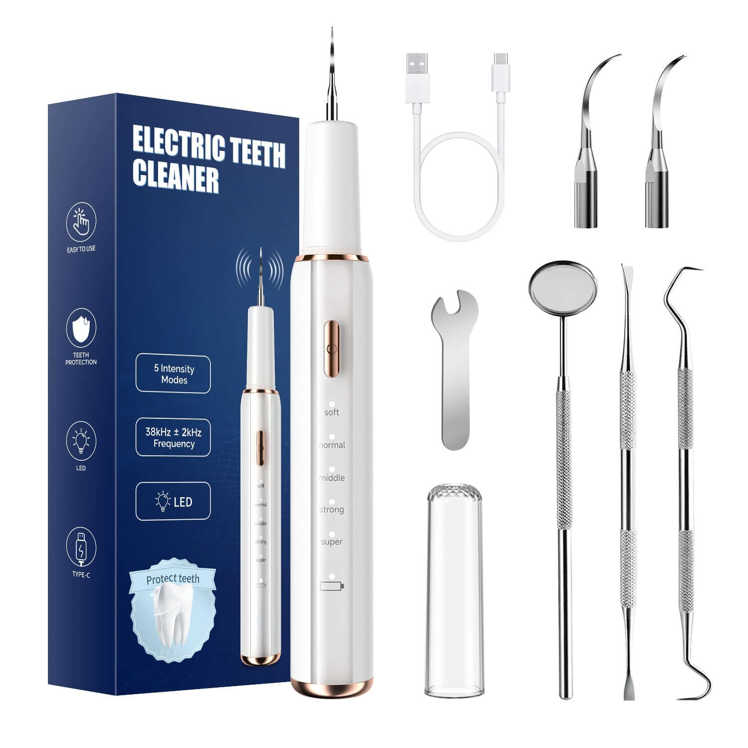 T5 Ultrasonic Tooth Cleaner | Advanced Plaque & Tartar Remover - Renee Lane Company