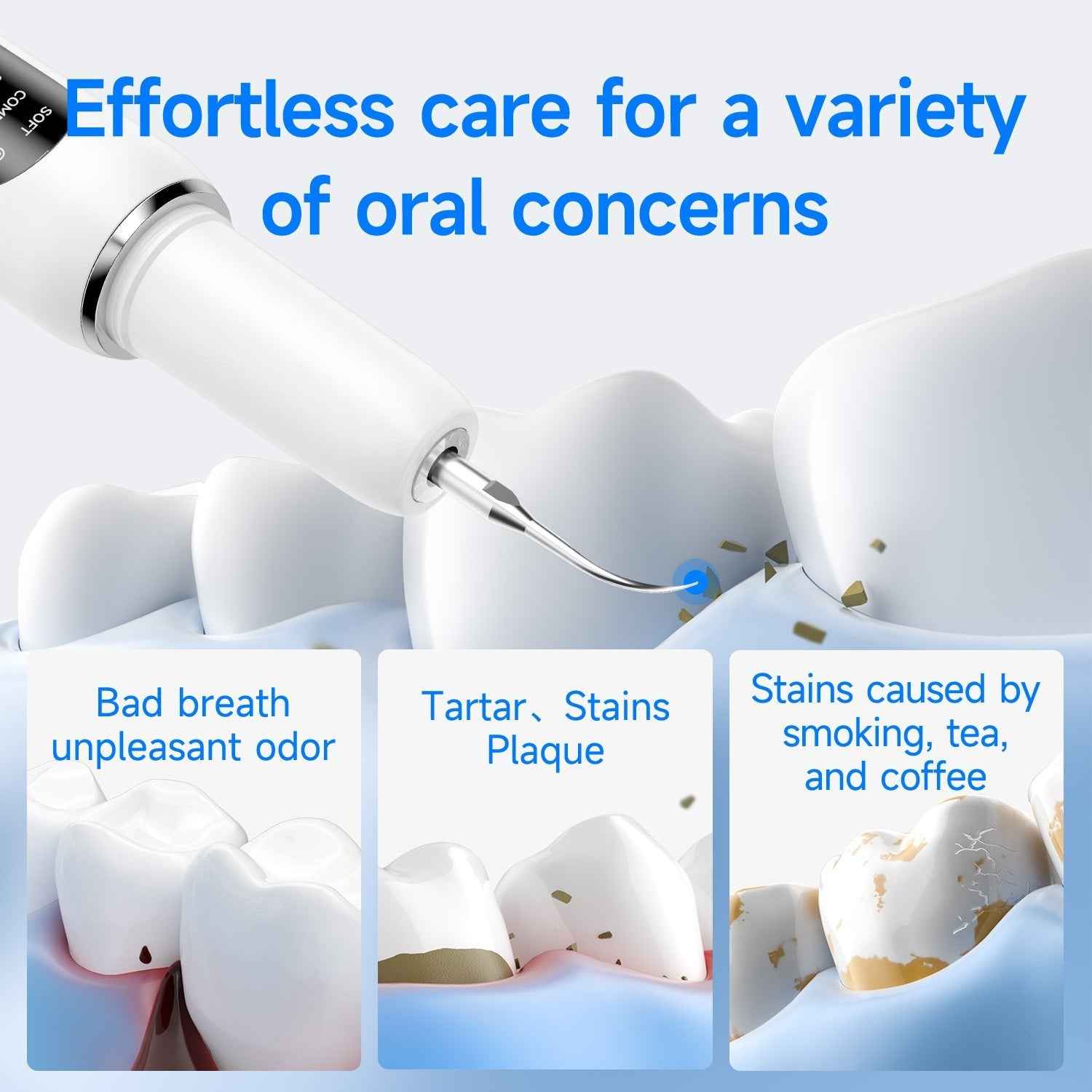 T6 Ultrasonic Tooth Cleaner - Smart Dental Plaque Remover for Effective Oral Hygiene - Renee Lane Company