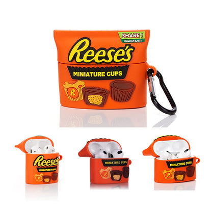 TEMTOOE Silicone Case Cute Cover Compatible for Apple Airpods 123&Pro [Snacks Candy Series] (Airpods Pro Case Reeses) - Renee Lane Company