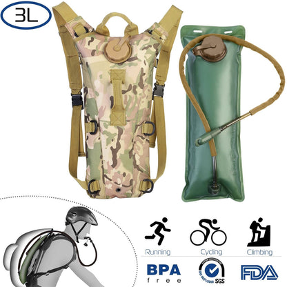 Tactical Hydration Pack 3L Water Bladder Adjustable Water Drink Backpack - Renee Lane Company