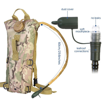 Tactical Hydration Pack 3L Water Bladder Adjustable Water Drink Backpack - Renee Lane Company