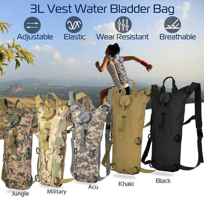 Tactical Hydration Pack 3L Water Bladder Adjustable Water Drink Backpack - Renee Lane Company