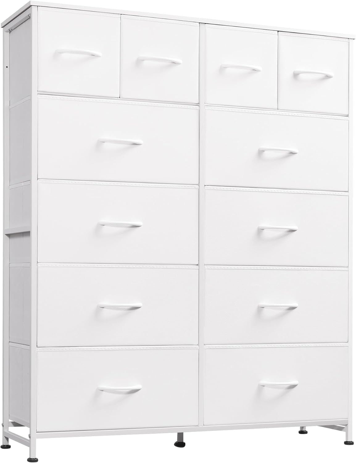Tall Dresser for Bedroom with 12 Drawers, Dressers & Chests of Drawers, Fabric Dresser for Closet, Living Room, Storage Dressers with Storage Drawers, Steel Frame, Wood Top - Renee Lane Company
