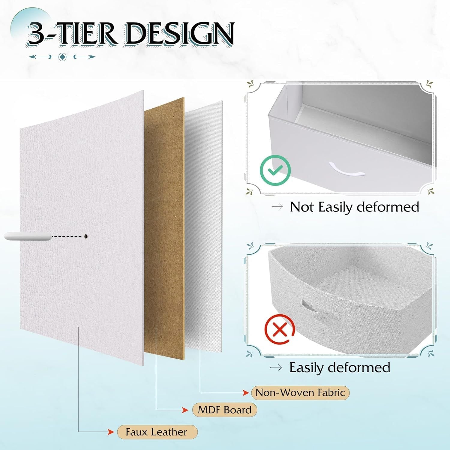 Tall Dresser for Bedroom with 12 Drawers, Dressers & Chests of Drawers, Fabric Dresser for Closet, Living Room, Storage Dressers with Storage Drawers, Steel Frame, Wood Top - Renee Lane Company