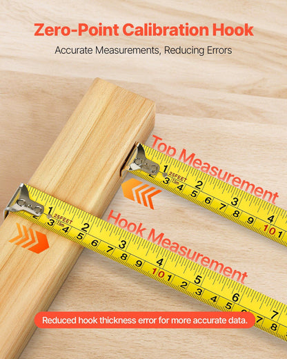 Tape Measure 25ft Retractable Imperial Metric ABS Case for Outdoor Decoration - Renee Lane Company