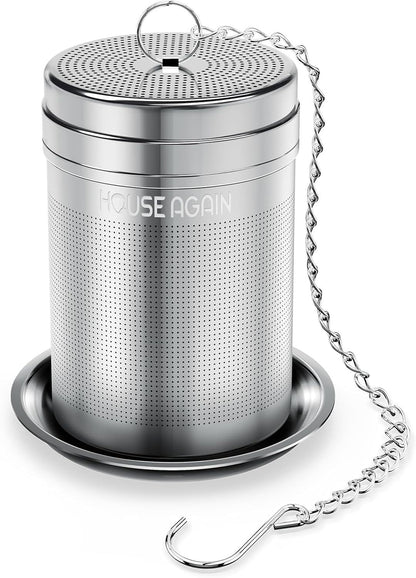Tea Infusers, Extra Fine Mesh Tea Strainers for Loose Tea, Updated Slim Threaded Lid & 304 Stainless Steel, Loose Leaf Tea Steeper for Brew Tea Spices & Seasonings - Renee Lane Company