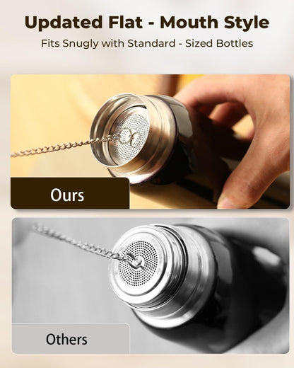 Tea Infusers, Extra Fine Mesh Tea Strainers for Loose Tea, Updated Slim Threaded Lid & 304 Stainless Steel, Loose Leaf Tea Steeper for Brew Tea Spices & Seasonings - Renee Lane Company