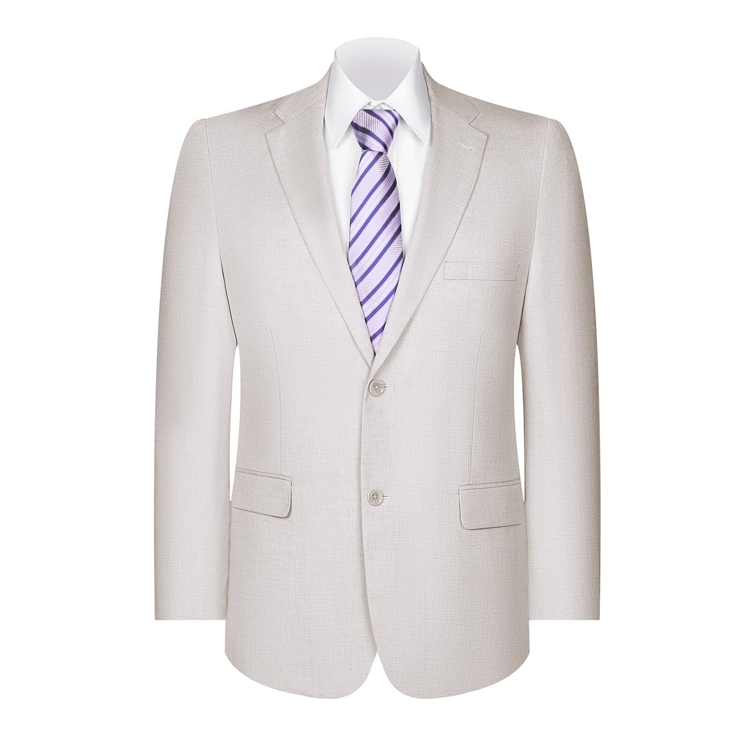 Teemlanny Mens Blazer Mordern Fit Sport Coats Two Buttons Notched Lapel Solid Summer Suit Jackets Dove Grey - Renee Lane Company