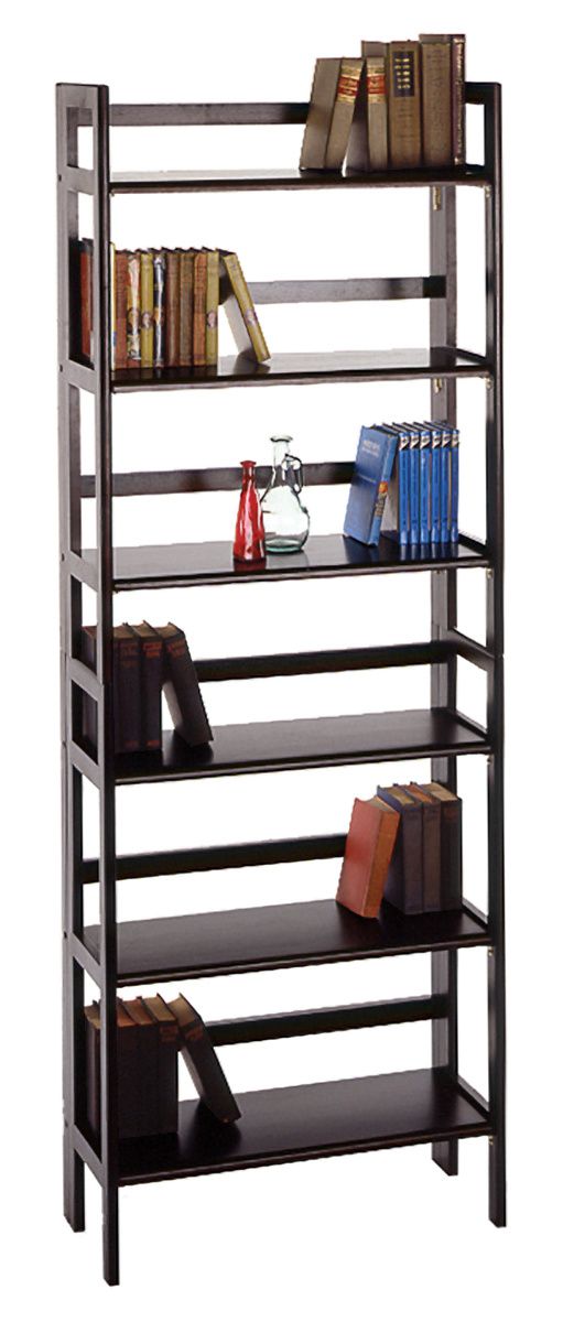 Terry Folding Bookcase Black - Renee Lane Company