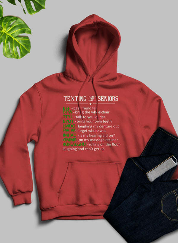 Texting For Seniors Hoodie - Renee Lane Company
