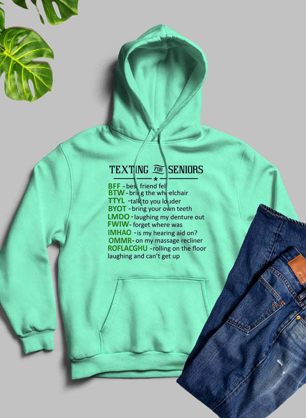Texting For Seniors Hoodie - Renee Lane Company