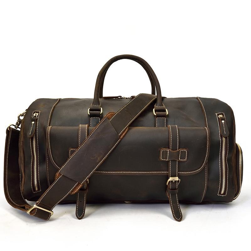 The Bard Weekender | Handmade Leather Duffle Bag - Renee Lane Company