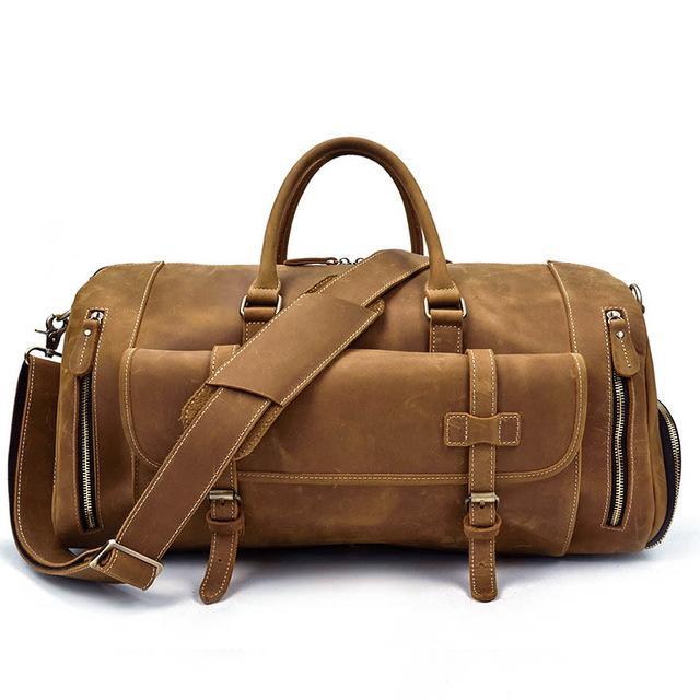 The Bard Weekender | Handmade Leather Duffle Bag - Renee Lane Company