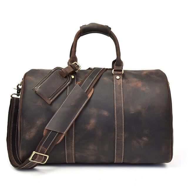 The Brandt Weekender | Small Leather Duffle Bag - Renee Lane Company