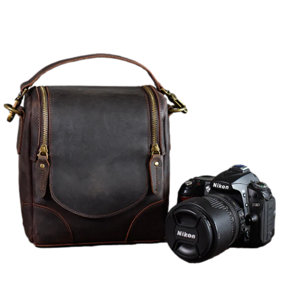 The Calista | Small Leather Camera Bag - Leather Camera Lens Case - Renee Lane Company
