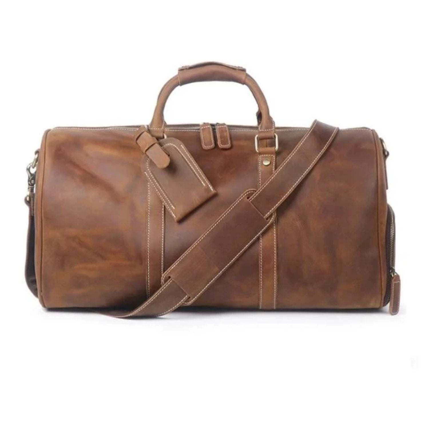 The Dagny Weekender | Large Leather Duffle Bag - Renee Lane Company