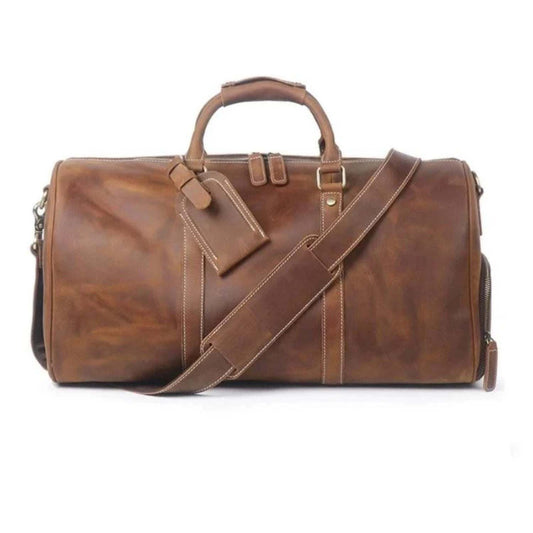 The Dagny Weekender | Large Leather Duffle Bag - Renee Lane Company