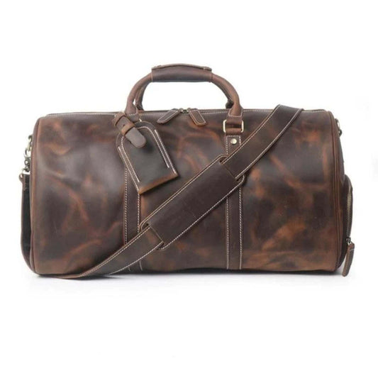 The Dagny Weekender | Large Leather Duffle Bag - Renee Lane Company