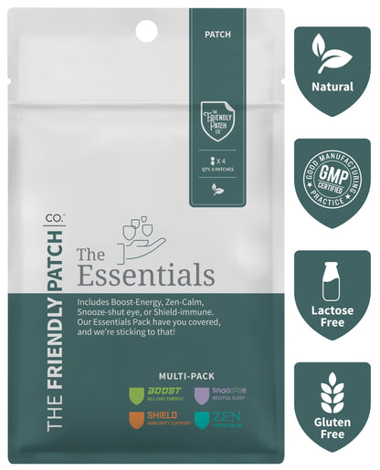 Essentials Vitamin Patches: Boost, Relax, Snooze, Shield - 8 pack - Renee Lane Company