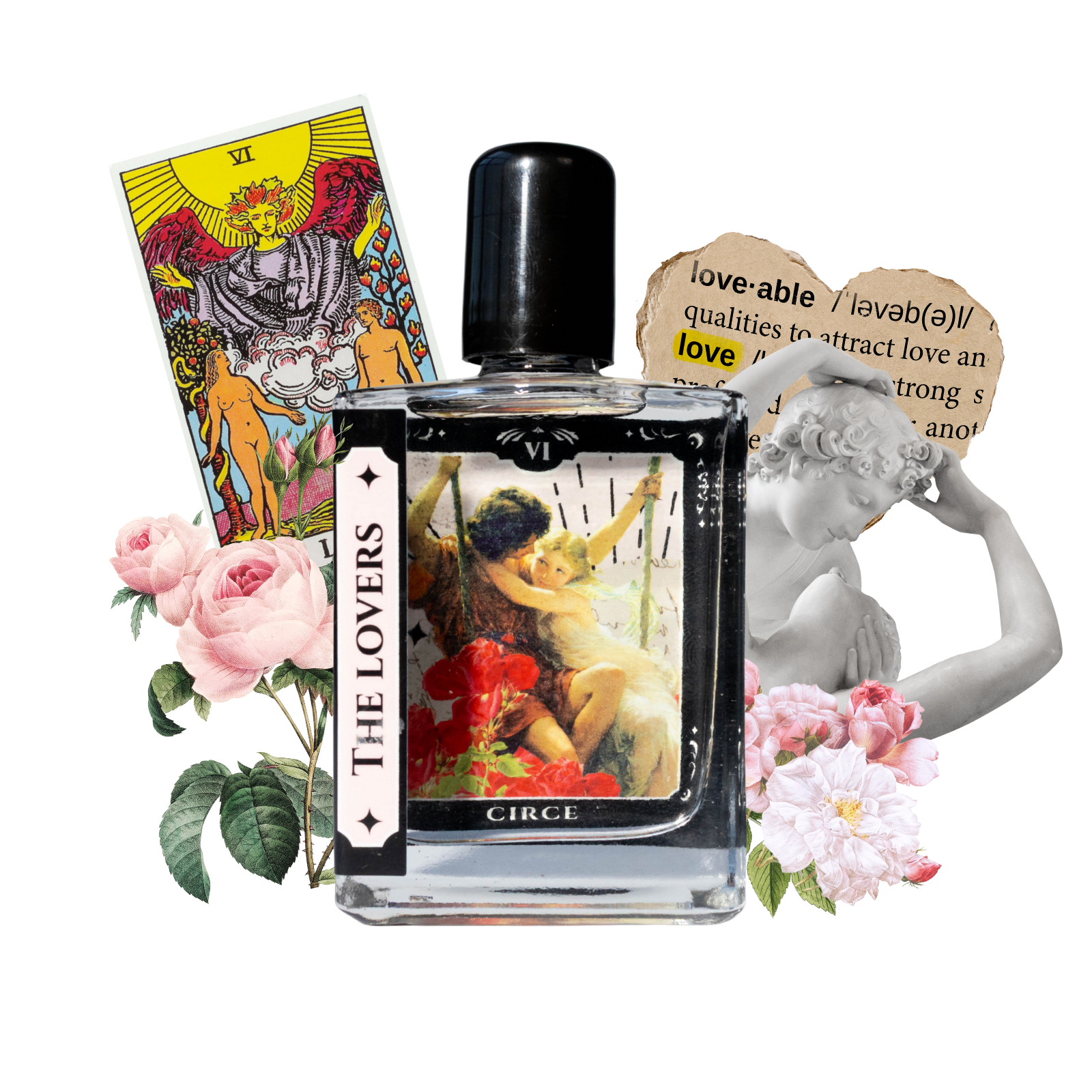 The Lovers Tarot Perfume Oil - 1.7 oz Roller | Wood, Freesia & Red Plum - Renee Lane Company