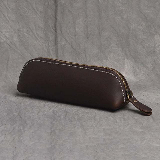 The Paavo Leather Pen Case | Leather Makeup Pouch - Renee Lane Company