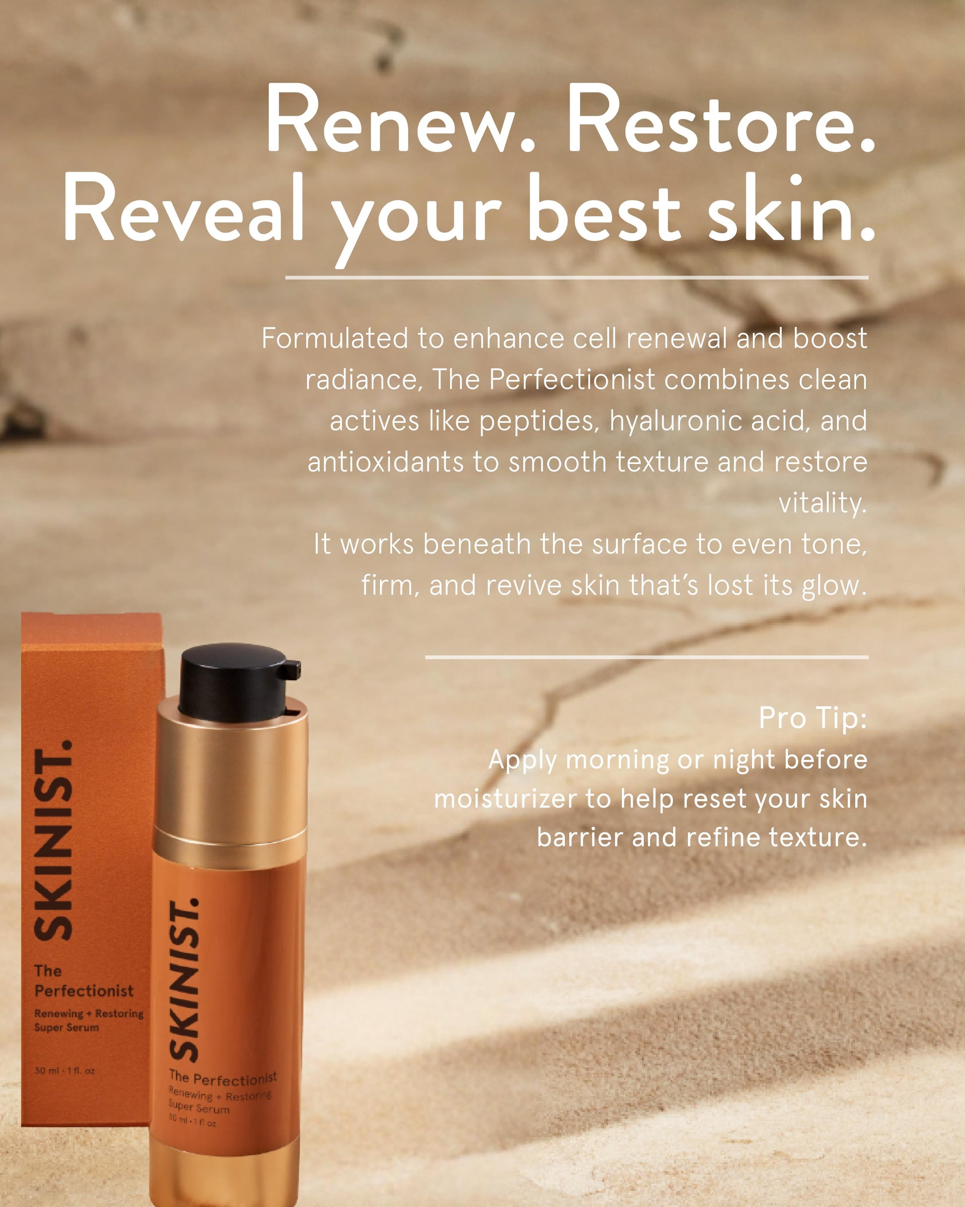 The Perfectionist Refining Serum with Retinol, Hyaluronic Acid, and Niacinamide - Renee Lane Company